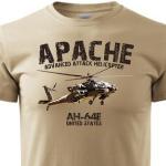 Tričko Striker Vrtuľník Apache AH-64E - béžové