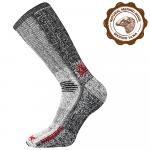Extra teplé vlněné ponožky Voxx Orbit - šedé-červené