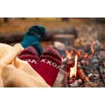 Extra teplé vlnené ponožky Voxx Alpin - červené-sivé