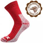 Extra teplé vlnené ponožky Voxx Alpin - červené-sivé