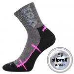 Sportovní ponožky Voxx Walli - šedé-růžové