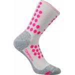 Kompresné ponožky Voxx Finish - biele-ružové