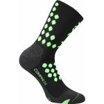 Kompresné ponožky Voxx Finish - čierne-zelené