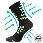Kompresní ponožky Voxx Finish - černé-zelené