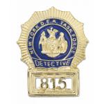 Odznak US New York Detective - zlatý