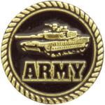 Odznak (pins) 20mm US Army - zlatý