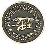 Odznak (pins) 20mm US Navy Seals - zlatý