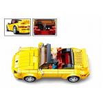 Stavebnice Sluban Model Bricks Žltý športový automobil M38-B1097