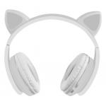 Bezdrôtové slúchadlá s mačacími ušami B39M - biela