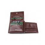 Pánska kožená peňaženka Arwel 8103 - tmavo hnedá