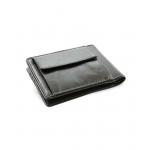Pánska kožená peňaženka Arwel 8132 - čierna-modrá