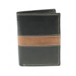 Pánska kožená peňaženka Arwel 4563 - čierna-hnedá