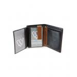 Pánska kožená peňaženka Arwel 8140 - čierna-hnedá