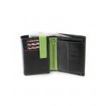 Pánská kožená peněženka Arwel 8140­ - černá-zelená