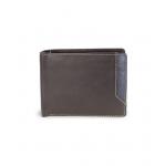 Pánská kožená peněženka Arwel 4701­ - hnědá-modrá