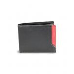 Pánska kožená peňaženka Arwel 4701 - čierna-červená