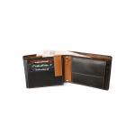 Pánská kožená peněženka Arwel 8142­ - černá-hnědá