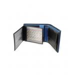 Pánská kožená peněženka Arwel 8142­ - černá-modrá