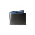Pánska kožená peňaženka Arwel 8142 - čierna-modrá