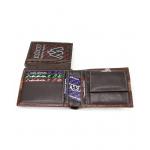 Pánská kožená peněženka Arwel 4702­ - tmavě hnědá-světle hnědá