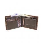 Pánska kožená peňaženka Arwel 4702 - tmavo hnedá-svetlo hnedá