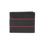 Pánska kožená peňaženka Arwel 1302 - čierna-červená