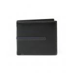 Pánska kožená peňaženka Arwel 3223A - čierna-modrá