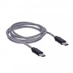 Kabel nabíjecí Solight USB-C 3.1 + USB-C 1m - stříbrný
