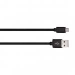 Kábel nabíjací Solight USB 2.0 A + USB-B micro 2m - čierny