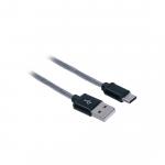 Kábel nabíjací Solight USB 2.0 A + USB-C 3.1 2m - strieborný