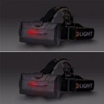 LED čelová nabíjecí svítilna Solight 550lm, Li-Ion, USB - černá-oranžová