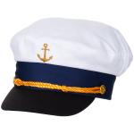 Čiapka námornícka so zlatou kotvou MFH Marine - biela