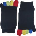 Ponožky znížené prstové Boma Prstan Color - čierne