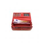 Dámska kožená listová peňaženka Arwel 4233 - červená
