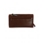 Dámska kožená listová peňaženka Arwel 7120 - tmavo hnedá