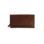 Dámska kožená listová peňaženka Arwel 7120 - tmavo hnedá