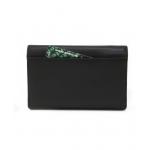 Dámska kožená listová peňaženka Arwel 6236 - čierna-červená