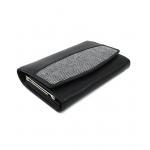 Dámska kožená listová peňaženka Arwel 6236 - čierna-sivá