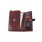 Dámská kožená psaníčková peněženka Arwel 8102­ - červená-černá