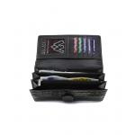 Dámska kožená listová peňaženka Arwel 8118 - čierna-sivá
