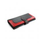 Dámska kožená listová peňaženka Arwel 8118 - čierna-červená