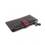 Dámska kožená listová peňaženka Arwel 8129 - čierna-červená