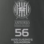 Tričko Antonio Kosciuszkos Squadron 56 - sivé