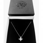 Ocelový náhrdelník s přívěškem Výsadkářský padáček - stříbrný