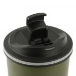 Mobilný termohrnček M-Tac Thermo Mug 450 ml - olivový-čierny