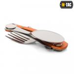 Jedálenská sada M-Tac Folding Cutlery Set - strieborná-oranžová
