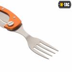 Jedálenská sada M-Tac Folding Cutlery Set - strieborná-oranžov