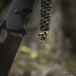 Šnúrka na nôž M-Tac Lanyard Helix Skull - čierna-olivová