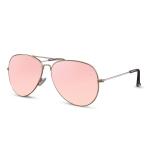 Slnečné okuliare Solo Aviatore - strieborné-ružové