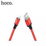 Kábel napájací Hoco Lightning + USB 2.0 A 2m - červený